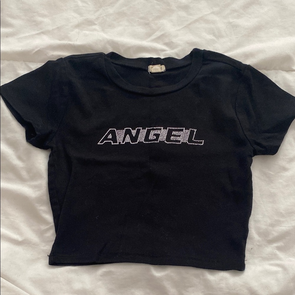 Garage Black Angel Crop Top